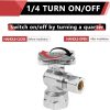 EFIELD Angle Stop Valve Brass Chrome Plumbing Fixture-2