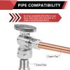 EFIELD Angle Stop Valve Brass Chrome Plumbing Fixture-3
