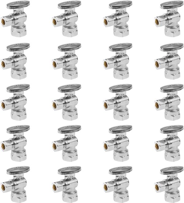 EFIELD Angle Stop Valve Brass Chrome Plumbing Fixture-0