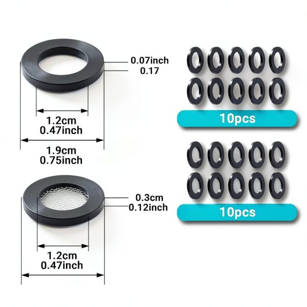 Faucet Washer Mabor Rubber Stainless Filter 20pcs-1
