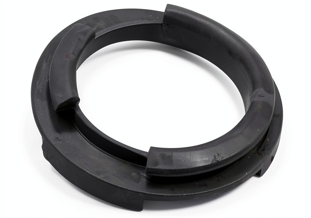 Installing rubber faucet washer on a kitchen sink