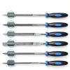 Needle File Set E•Werk 6-Pc Hand Files Round Square Flat Blue-1