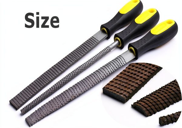AihuiWood Rasp File Set 3 Pack High Carbon Steel Woodworking Files-4