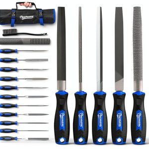 Pacmann 32‑piece metal file set with Diamond Needle Files and Wood-0
