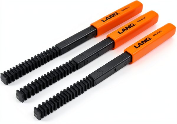 Thread Restorer File Set 2573 3-Piece by Lang Tools Black Metal Files-0