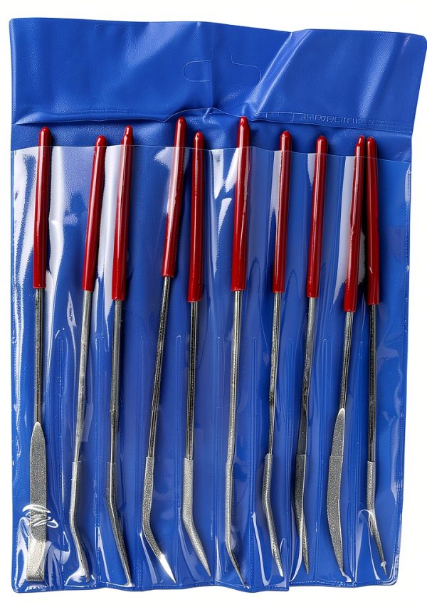 YAKAMOZ Curved Mini Diamond Needle File Set 10pcs – Stainless Steel-7
