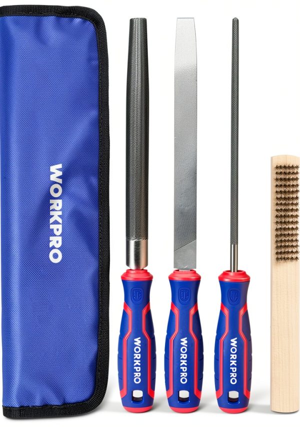 WORKPRO Metal File Set 3‑Piece 8‑Inch High Carbon Steel Hand Files-0