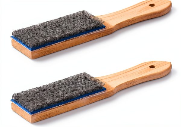 Steel File Card Brush 2-Piece Set by Chumia 8'' Hand File Cleaner-0