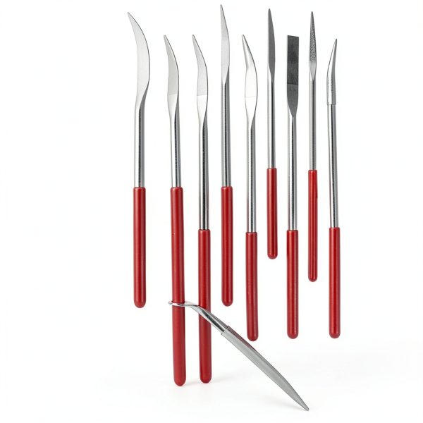 YAKAMOZ Curved Mini Diamond Needle File Set 10pcs – Stainless Steel-6