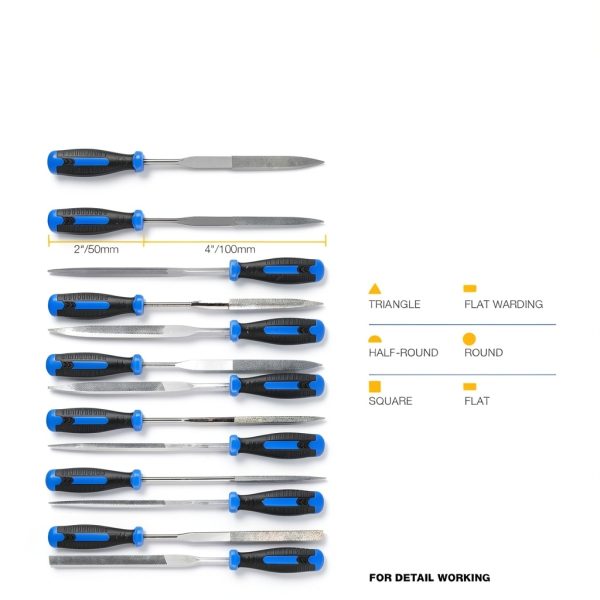 Pacmann 32‑piece metal file set with Diamond Needle Files and Wood-2