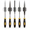 Mini Hand Files, 6pcs, Total 6.3in, Strength Alloy Steel Needle File Set, Small Metal File Tools for Detailed Tasks, Includes Round, Bi-Half Round, Flat, Square, Flat Warding, Triangular-2