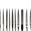 YAKAMOZ 10-Piece Mini Diamond Needle File Set 2x100mm Small Metal Riffler Files Jewelers File Precision Hand Tools for Glass Wood Stone Jewelry - Round Triangular Square Flat Shape-1