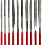 YAKAMOZ 10-Piece Mini Diamond Needle File Set 2x100mm Small Metal Riffler Files Jewelers File Precision Hand Tools for Glass Wood Stone Jewelry - Round Triangular Square Flat Shape-0