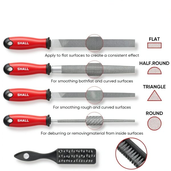 Metal File Set 17-Piece T12 Drop Forged Alloy Steel Hand Files SHALL-1