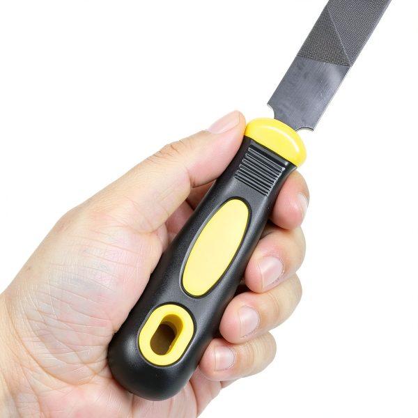 Metal Hand File by Uaorexplo – 8in Carbon Steel with Rubber‑Wood Grip-4