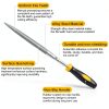 Mini Hand Files, 6pcs, Total 6.3in, Strength Alloy Steel Needle File Set, Small Metal File Tools for Detailed Tasks, Includes Round, Bi-Half Round, Flat, Square, Flat Warding, Triangular-3