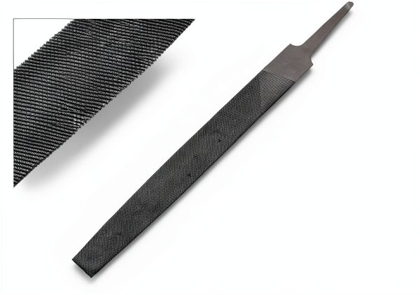 6-inch Flat Medium Cut File XAQISHIRE Double Cut Teeth Carbon Steel-5