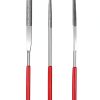 Mudder Miniature and Model Files 9 Piece Diamond File Set Red Silver-1