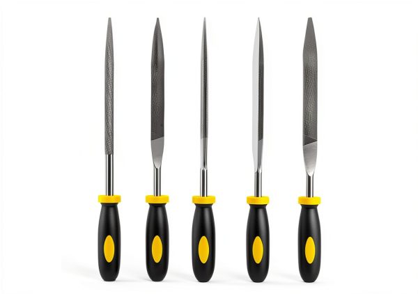 Mini Hand Files, 6pcs, Total 6.3in, Strength Alloy Steel Needle File Set, Small Metal File Tools for Detailed Tasks, Includes Round, Bi-Half Round, Flat, Square, Flat Warding, Triangular-1