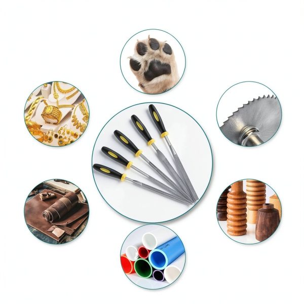 Metal Needle File Set 5pcs Premium Hand Files by XEKIGU Hardened Alloy-4